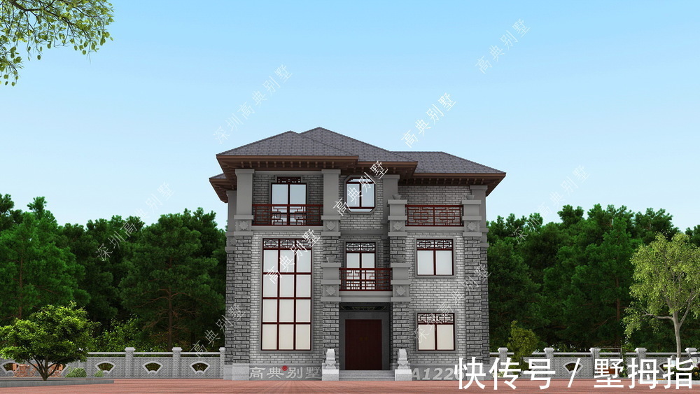 温馨|中式三层别墅,打造一个温馨的家,老乡看了都铁了心抢着盖。