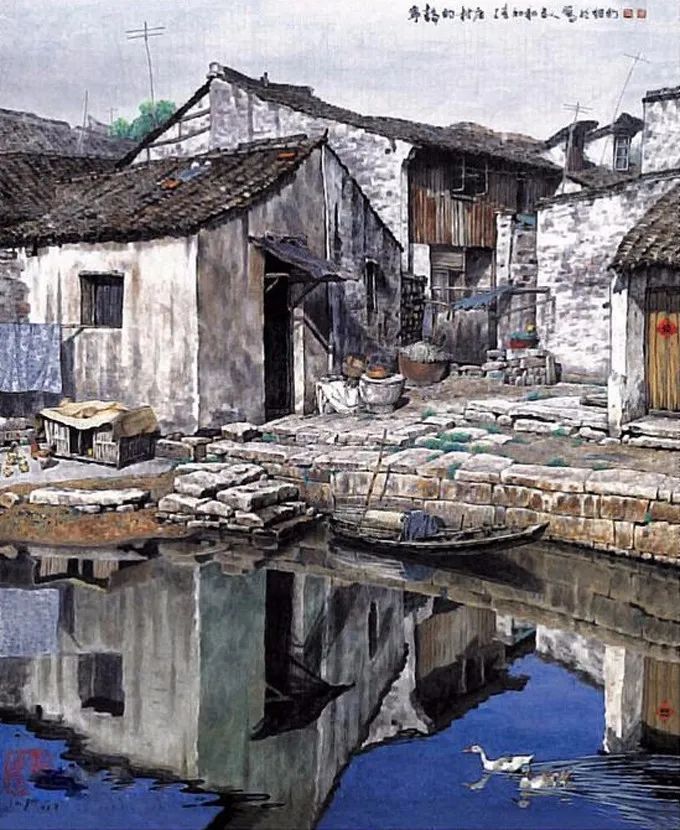 贺天健&吕吉人笔下的水韵江南,美在意境!