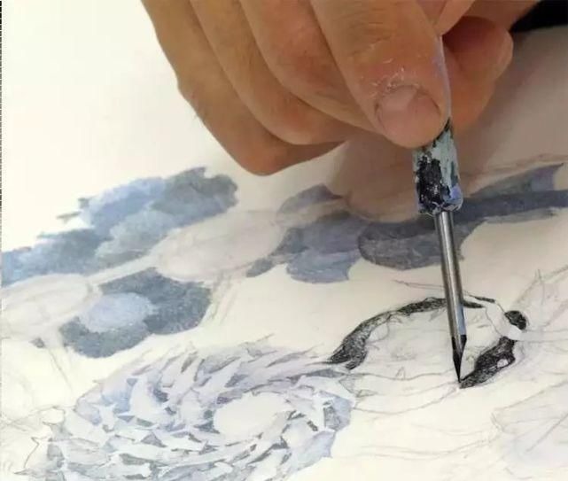 幅画!一幅画画了3年,细到要用放大镜,他把钢笔画玩到了极致