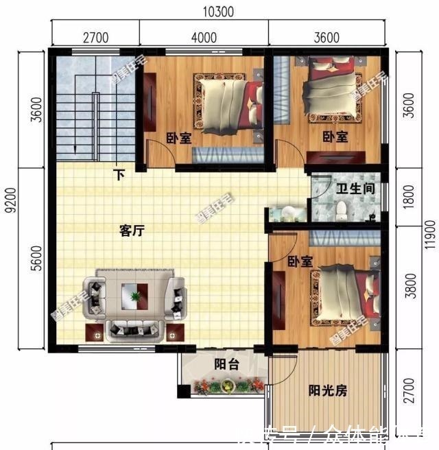 别墅|两栋宽10米左右的别墅，造型简单布局实用，老家很多人建！