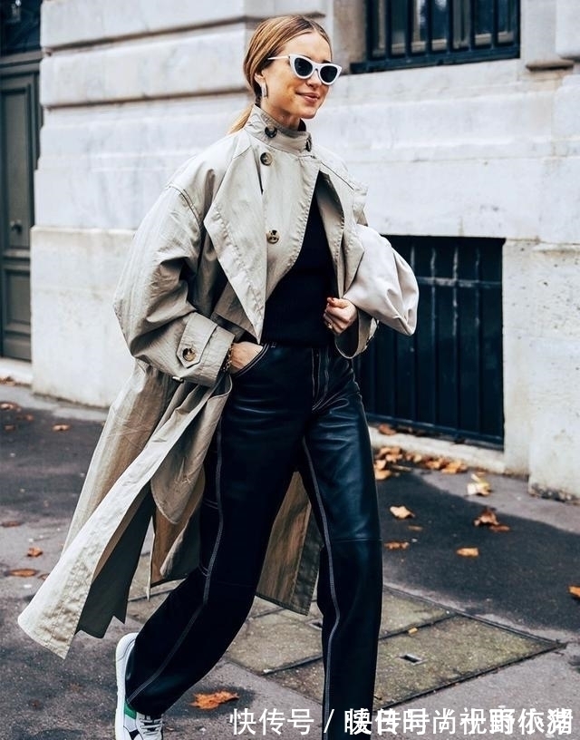 穿搭 “阔腿裤”大势已去,今年流行用这条裤子配风衣,时髦显瘦又洋气