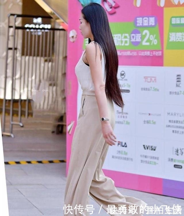 米色|谁说职业装一定要紧身阔腿裤也可以穿出精致感