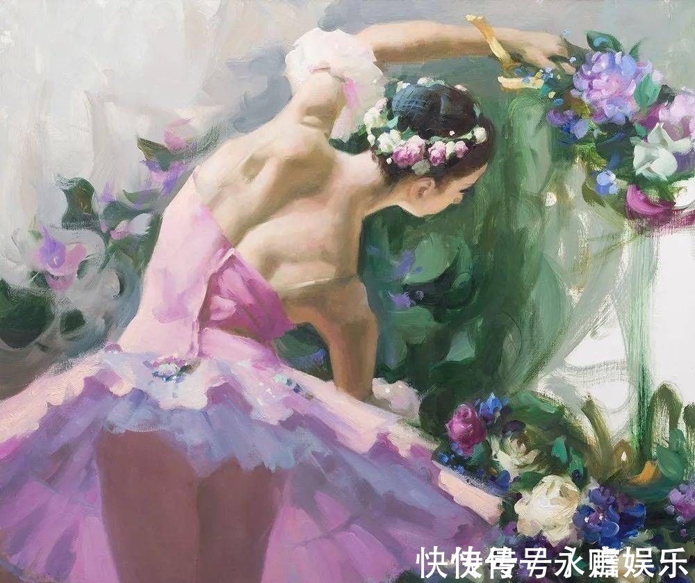 芭蕾舞剧@俄罗斯画家阿纳斯塔西娅·沃斯特雷佐娃漂亮油画作品欣赏