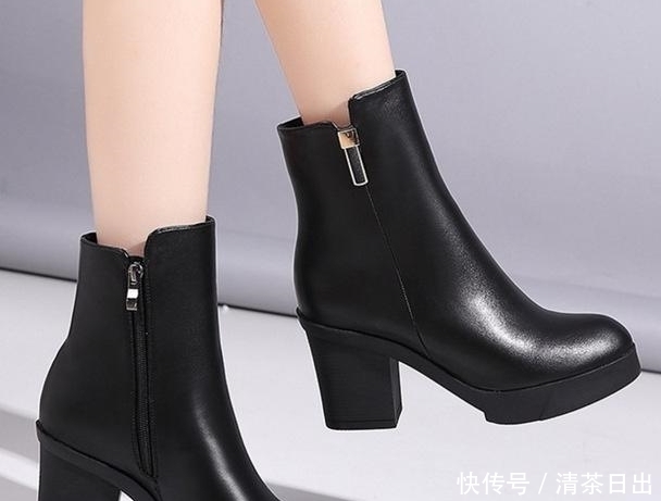  高跟女靴韩版百色显|又冷又土的单鞋别穿了，今年这种暖暖鞋火了，时髦保暖不累脚