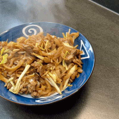 豆芽|干炒牛河｜沉浸式｜干香焦爽｜盘底无油｜超级详细