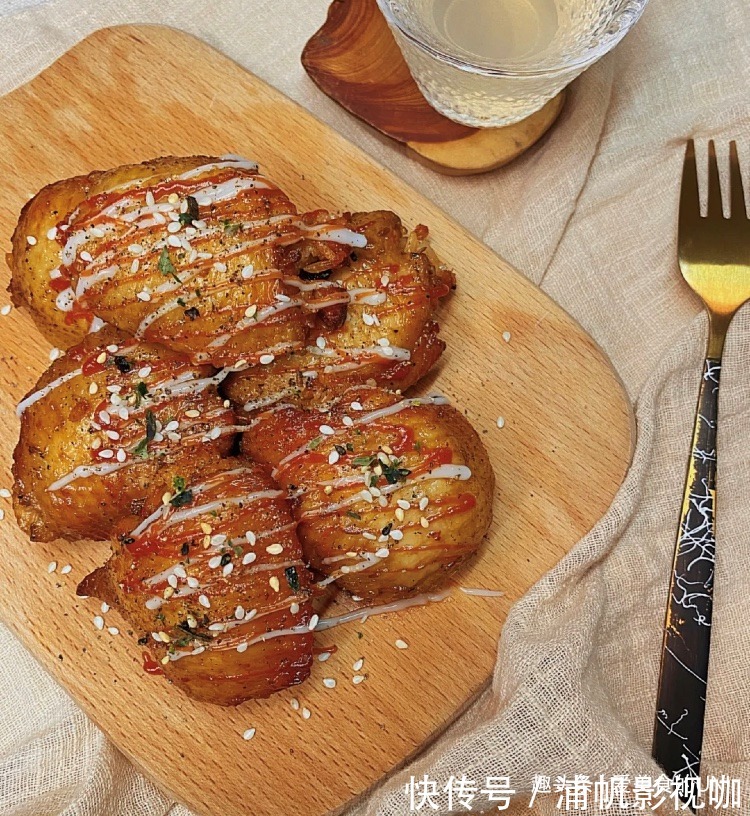 无油低脂！空气炸鸡翅包饭一上桌就秒空！