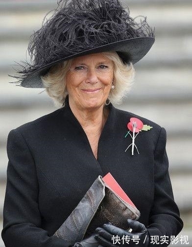 优雅|戴对胸针的卡米拉好美,一枚简约的祖母绿胸针,映衬的她优雅大气