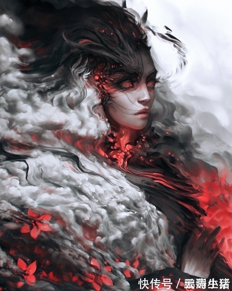 暴风雪$画师将自然元素“拟人化”,雷暴和闪电是双胞胎,太阳女神超霸气