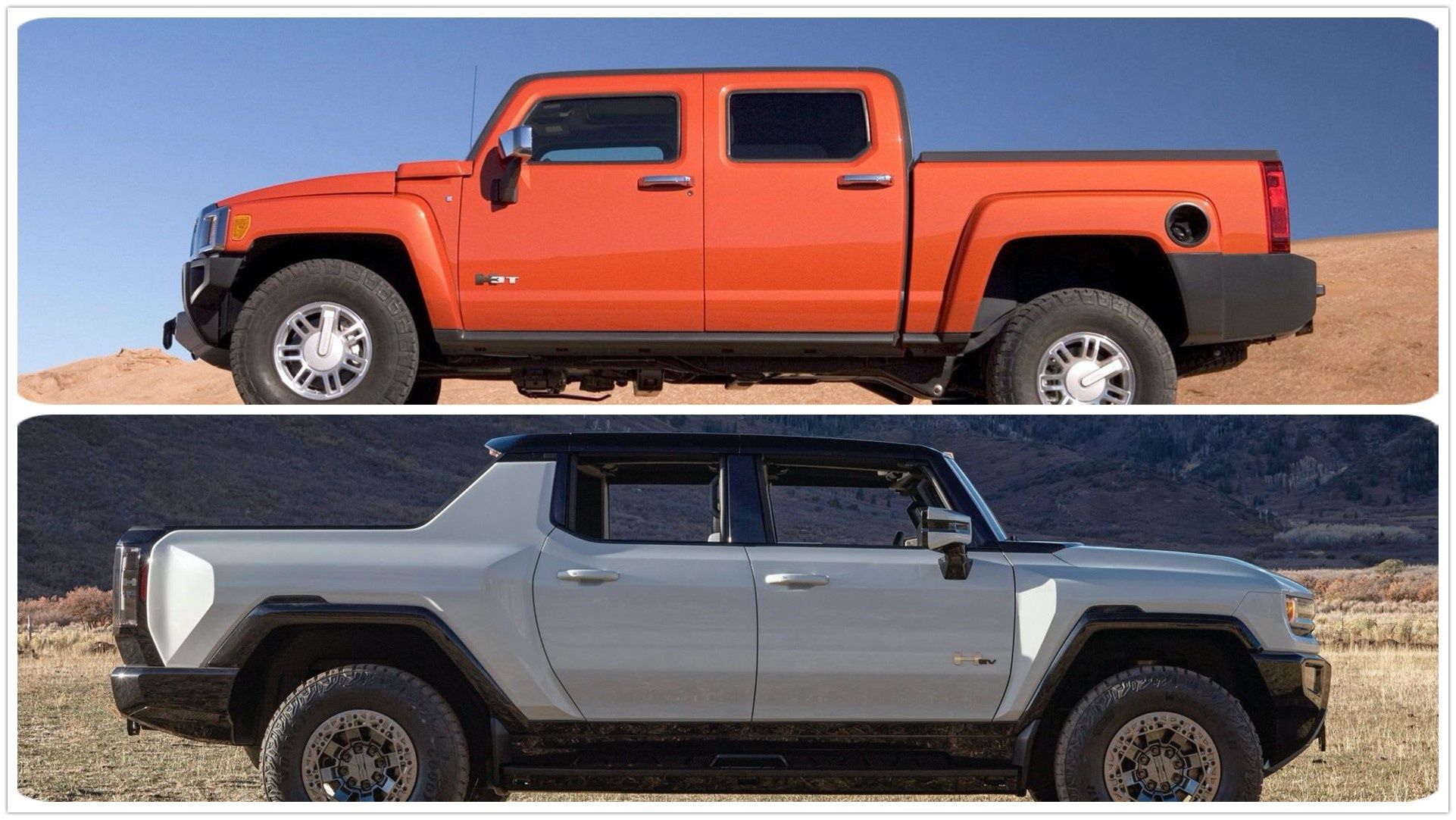 度为|关公战秦琼，全新2022款纯电悍马静态对比2008款悍马H3T