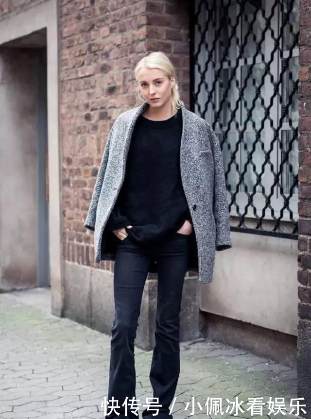 穿搭|今冬火了一种穿法,叫“厚外套+喇叭裤”,精致优雅又保暖,爱了