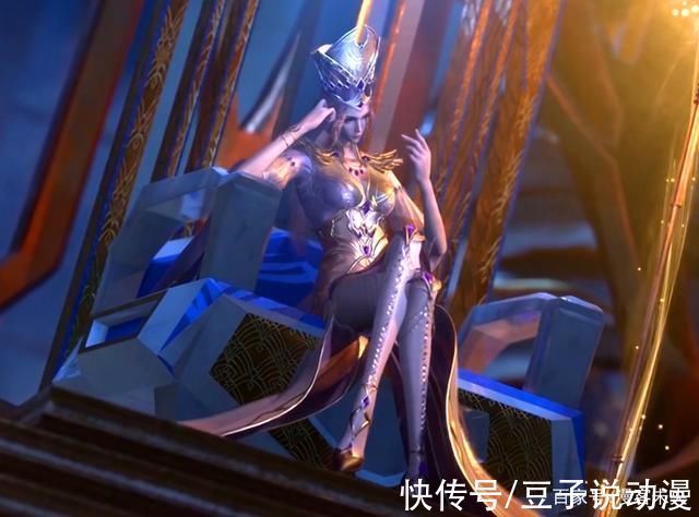 玉小刚|斗罗片尾再换广告模特,比比东深V坐姿撩人,白色安全裤太瞩目