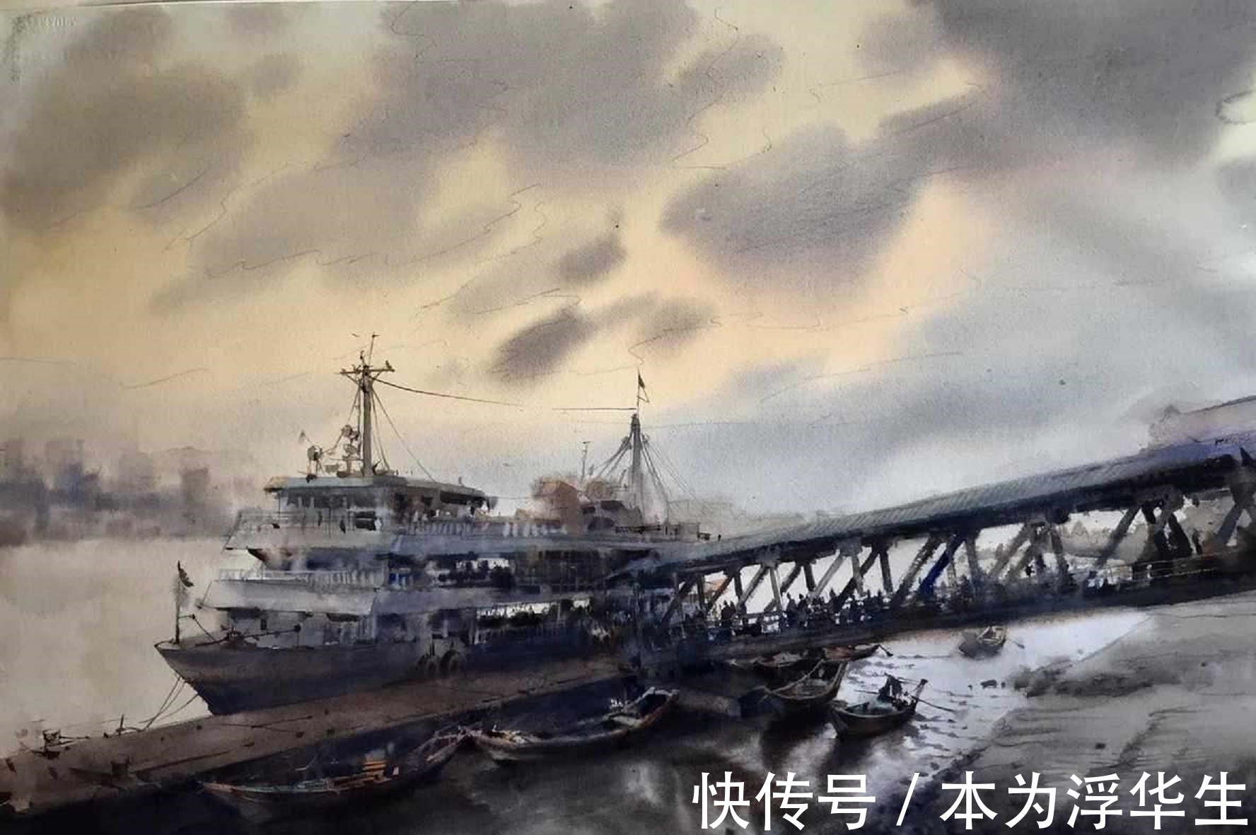 水彩画#这样酣畅淋漓的风景绘画值得称道——缅甸画家明特的水彩画艺术