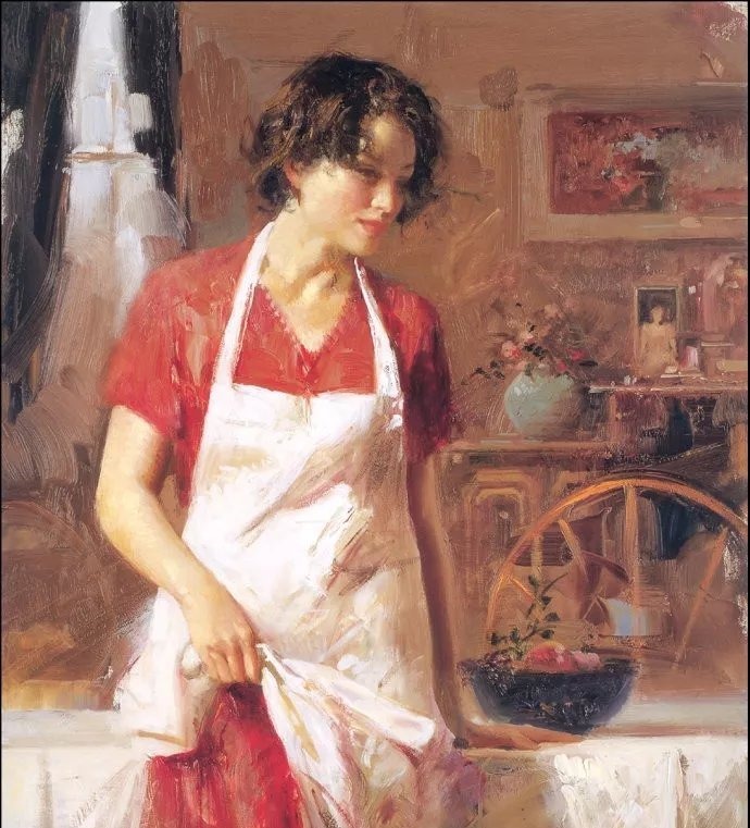 人物#皮诺德埃尼的油画人物，色彩斑斓，动静结合，光彩照人