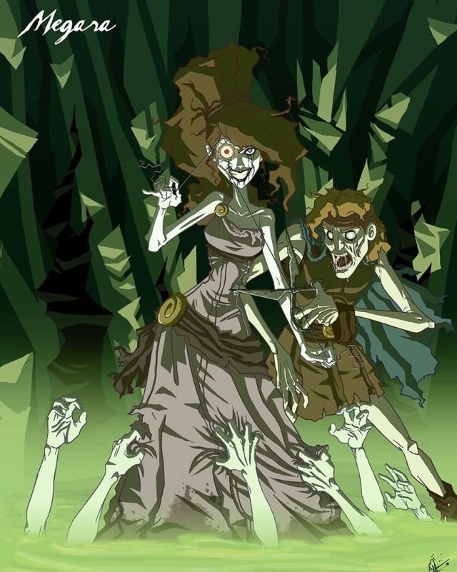 白雪公主#迪士尼公主变成恐怖“怪物”,丧尸让人害怕,吸血鬼画风妖娆