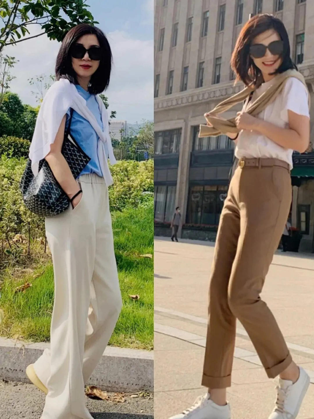 形状感|轻熟女要学会营造“氛围感”,简单的基础款高级又加分,穿出质感