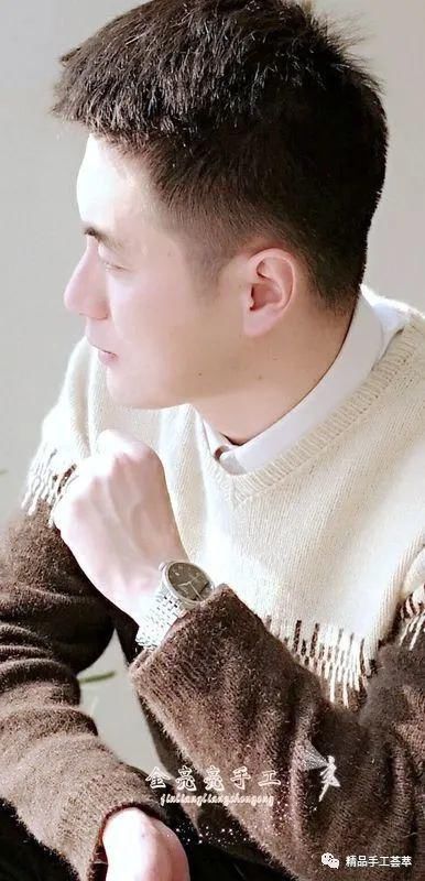 下往|从下往上织织一款媲美“小公爷”的男士毛衣，有教程