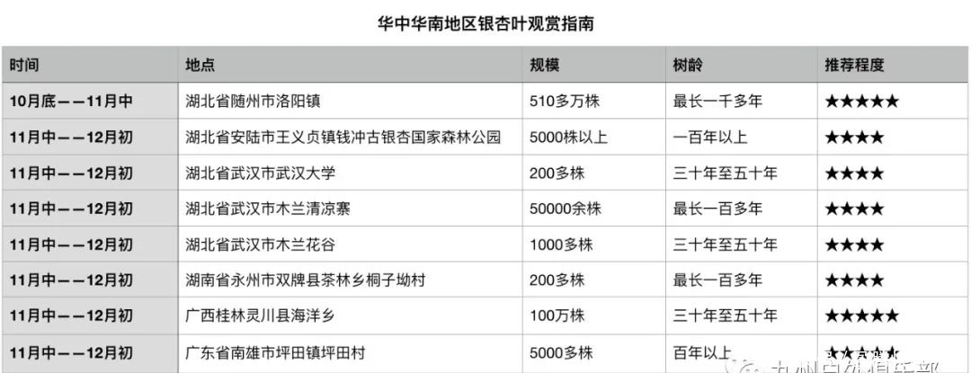 最佳|来了，全国赏银杏的最佳时间和地点汇总！