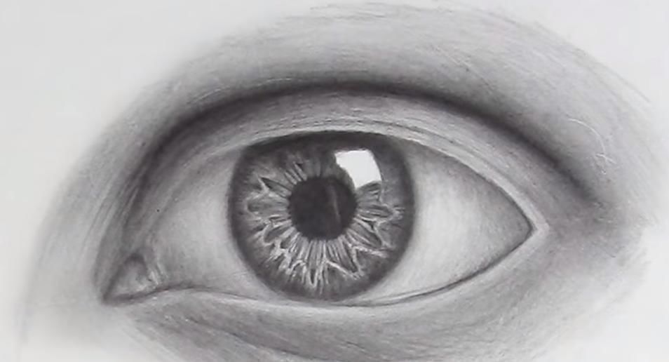 纹理!学画素描:逼真的眼睛怎么画?掌握好这几个步骤,一学就会!