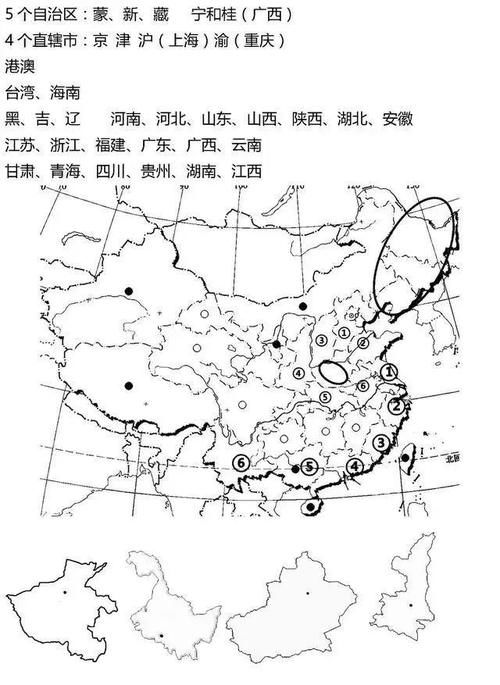 识图|初中地理：识图填空汇总练习，快速收藏！