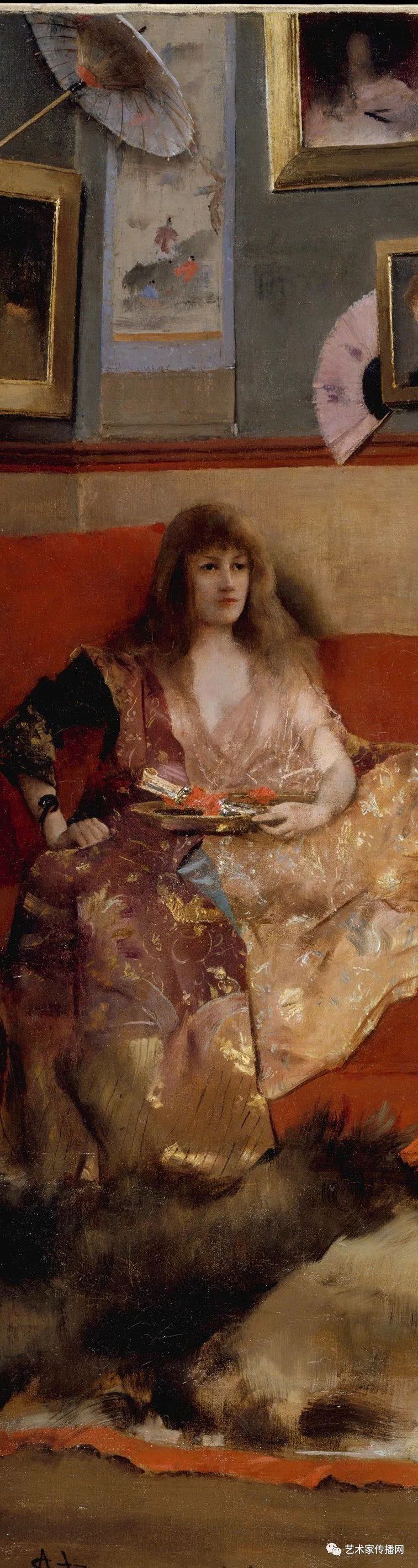 阿尔弗雷德|史蒂文斯 油画人物欣赏