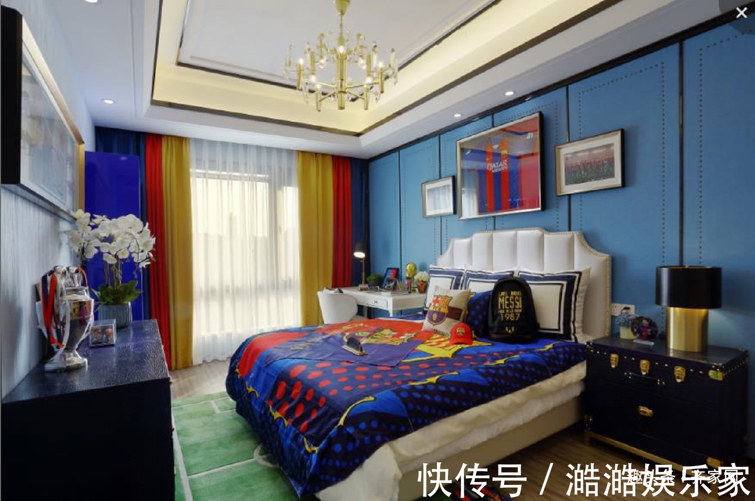 茶室|现代中式复式,花瓣式吊灯,茶室镂空置物隔断,打破中式严肃感!