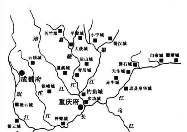 蒙古军修筑虎啸城,破坏钓鱼城与渠江上游联络,拦截宋军粮饷