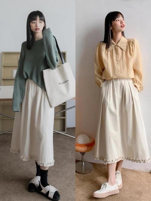 中性|立秋,“半身长裙”的正确打开方式:搭配这几件上衣