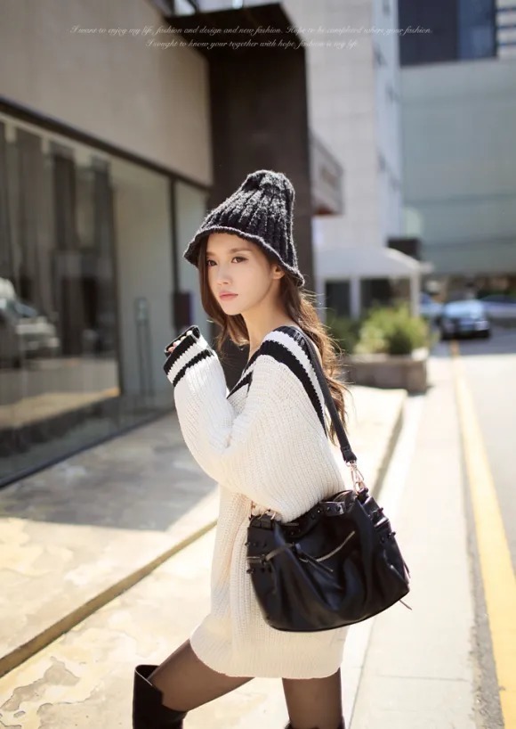 麻花|美图欣赏:孙允珠,秋日麻花编织性感露肩长衫