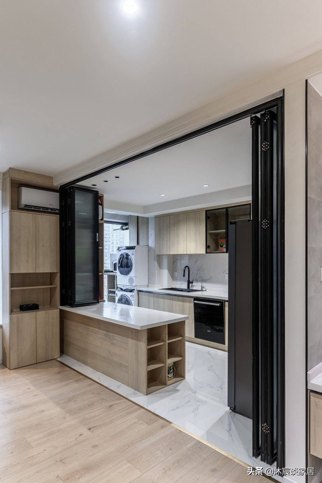 沐宸|奇妙的折叠门,用在家里这么实用,她家这样装修,敞亮通透又大气