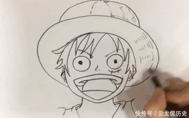 海贼|美术生画路飞,原以为是在画“河童”,当看到成品后海贼迷满足了