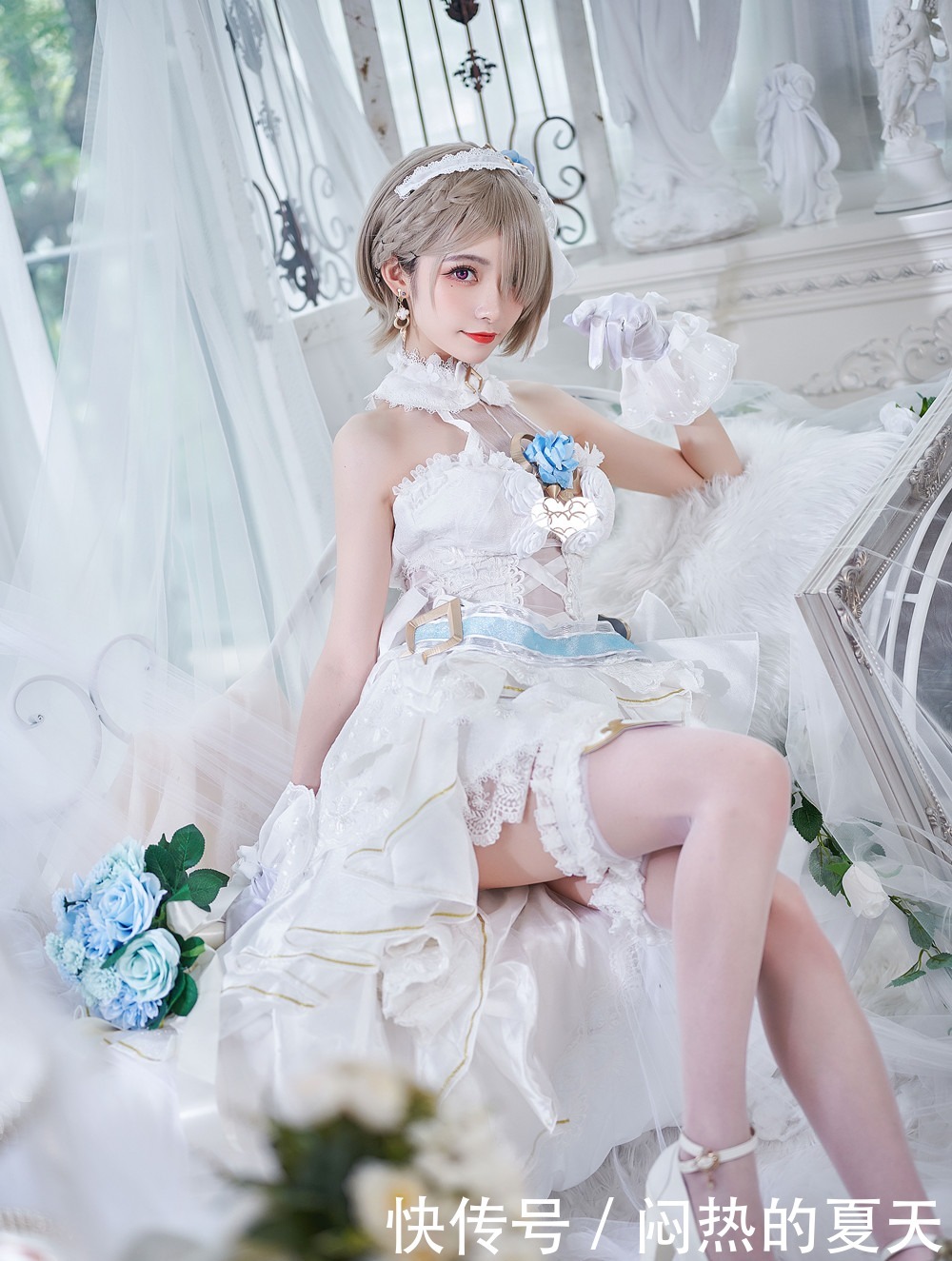 小姐姐|崩壞3麗塔絕美cos，女仆長穿上花嫁會怎樣美得不可方物