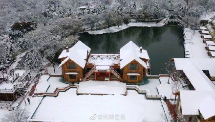 雪后济南九如山好美