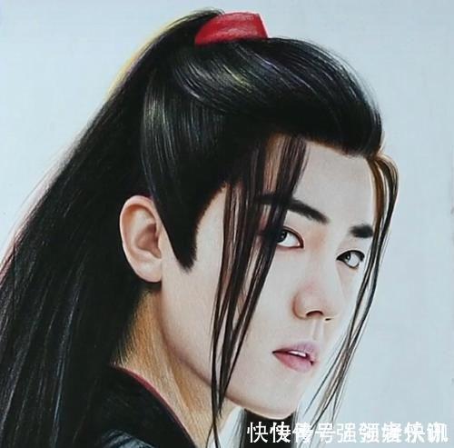 魏无羡@美术生彩铅绘“魏无羡”,画完脖子的那一刻,小飞侠:真实!