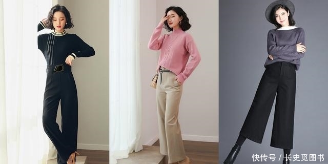 翻领大衣搭阔腿裤,时髦温暖又摩登有范,穿出秋冬新时尚