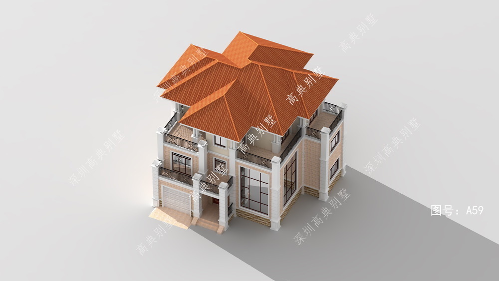 欧式|这款欧式三层别墅,占地方正,时尚个性。