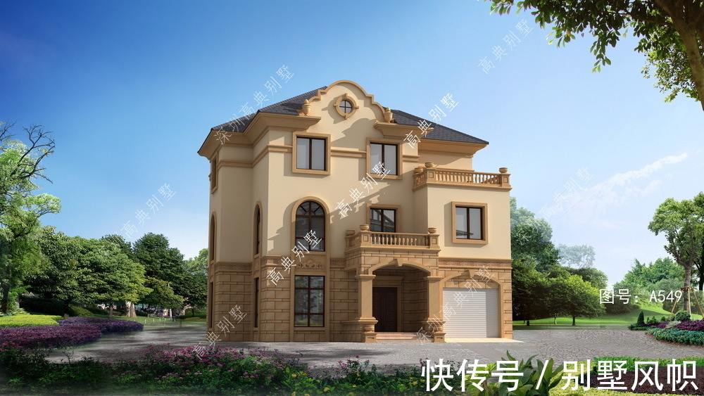 别墅|这款农村三层别墅，采光充足，室内明亮。