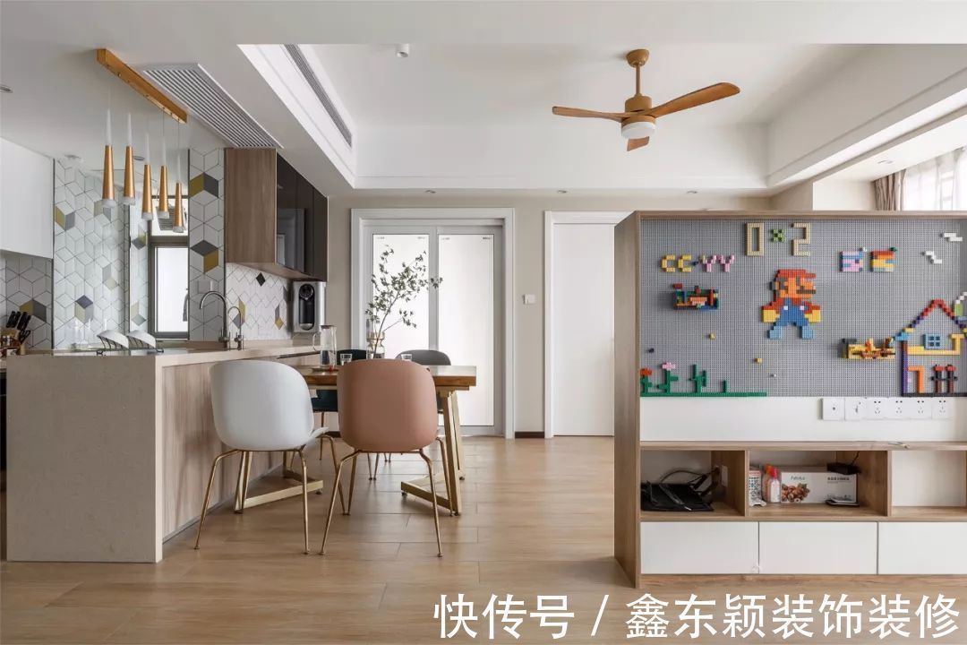 客厅|96平的现代简约风小三房,居然把客厅变成一个趣味休闲区