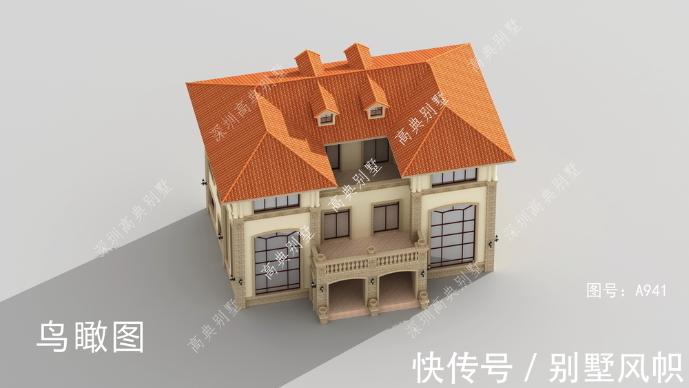 双拼别墅|欧式双拼别墅,适合两兄弟建造,符合大部分朋友的审美。