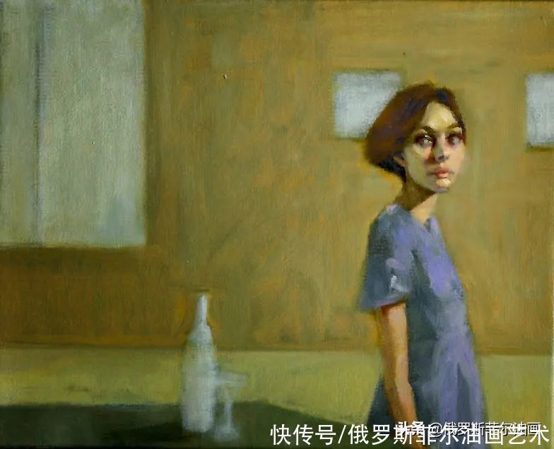 油画&美国画家桑德拉·弗朗德的油画里,充满了微妙而引人注目的情感