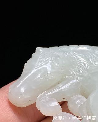 白玉!清 和田玉 白玉 玉马 卧马 把件 摆件