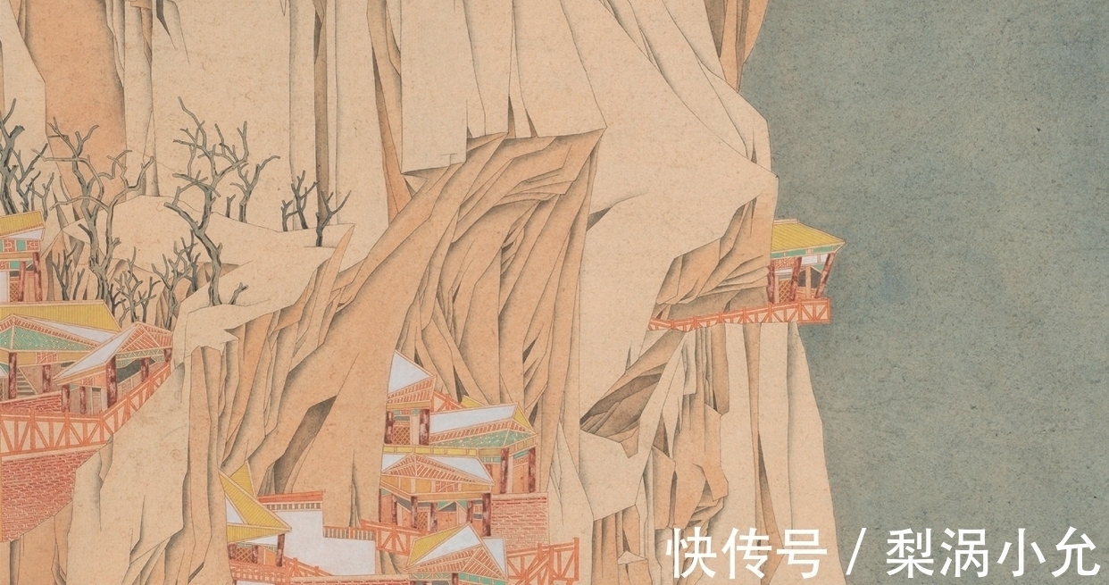 山峦叠嶂#研究生获工笔画大奖，超现实画风，既细腻又典雅