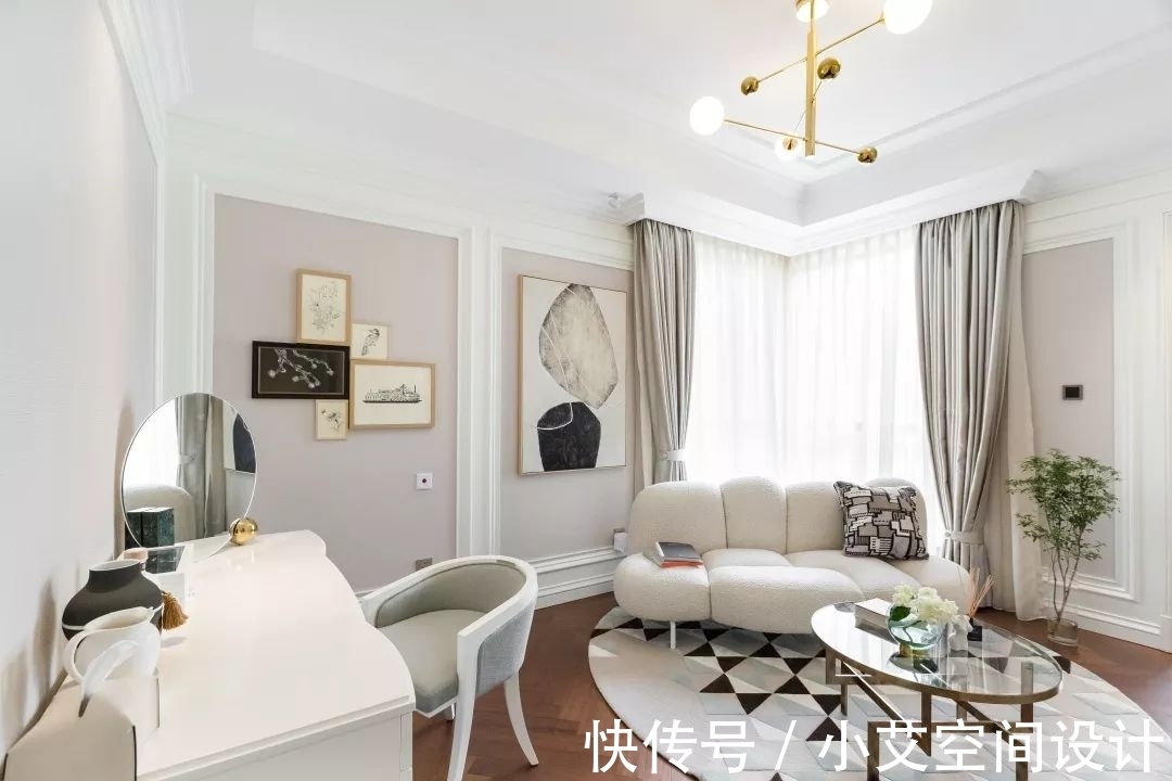 精装|270㎡精装房软装设计,简洁、纯美的温馨轻法式风