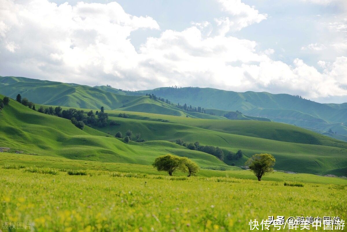 风光旖旎|每逢夏季，那拉提景区风光旖旎，峡谷幽深，绿草如茵，苍翠欲滴