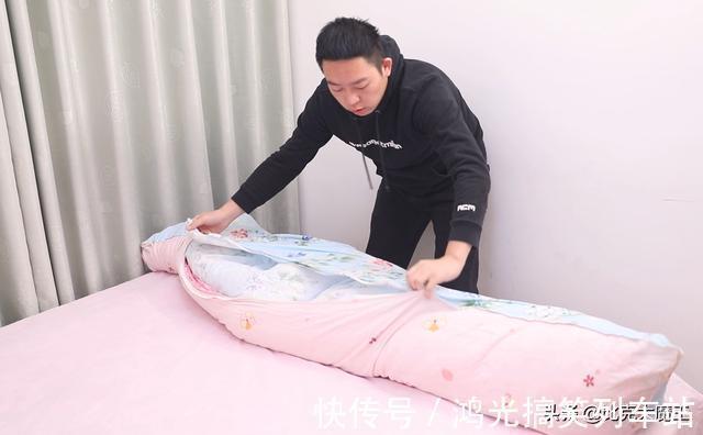 2分钟学会套被子简单方法,多重的厚被子1个人轻松搞定,太棒了