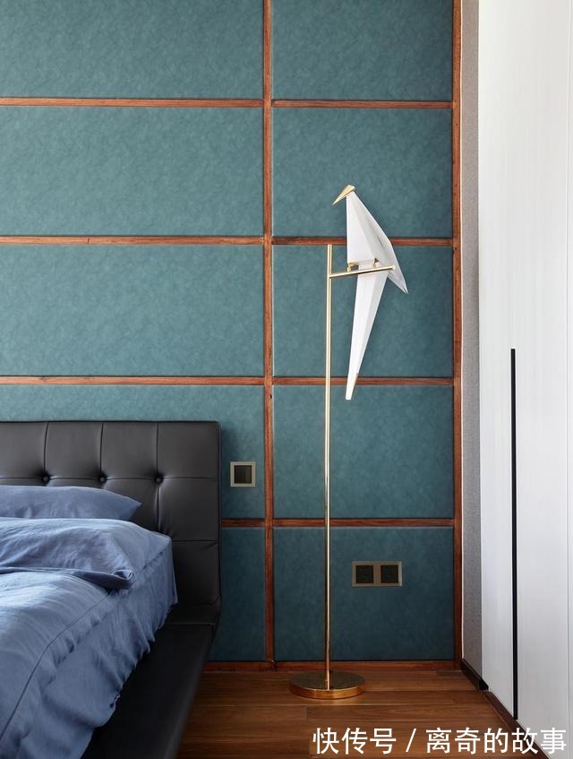 灰白蓝|虽然装修超了预算,依然喜欢木饰面吊顶,现代风格实拍图晒给你看!