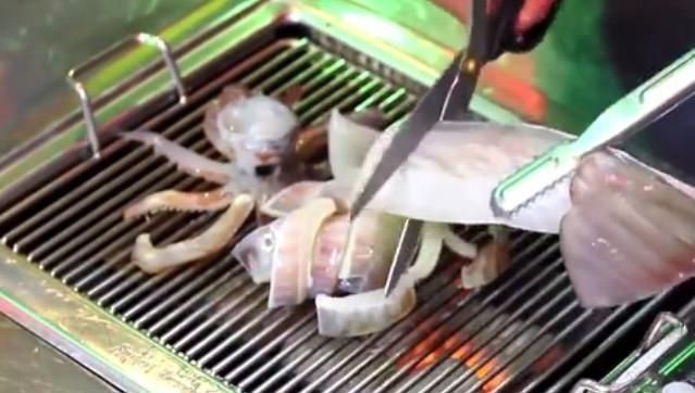 鲍鱼|烧烤架上几种“最调皮”生物,鱿鱼烤着烤着起来了,你吃得下几种