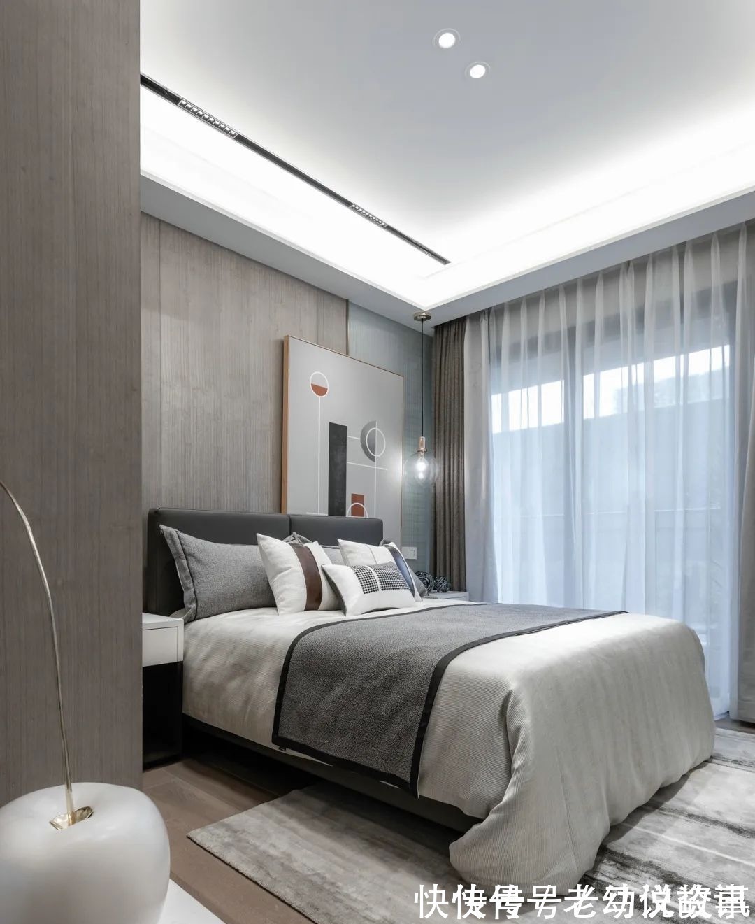 电视墙|100㎡现代轻奢,清淡优雅高级灰,时尚精致好舒适