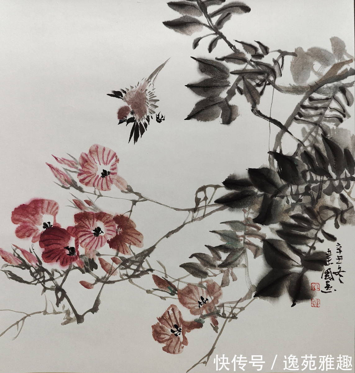 画家@【作品欣赏】春华秋实,心随花开,画家施建国作品欣赏