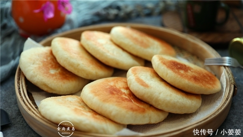  发面饼新做法，低糖又简单，暄软蓬松有嚼劲，比面包还好吃