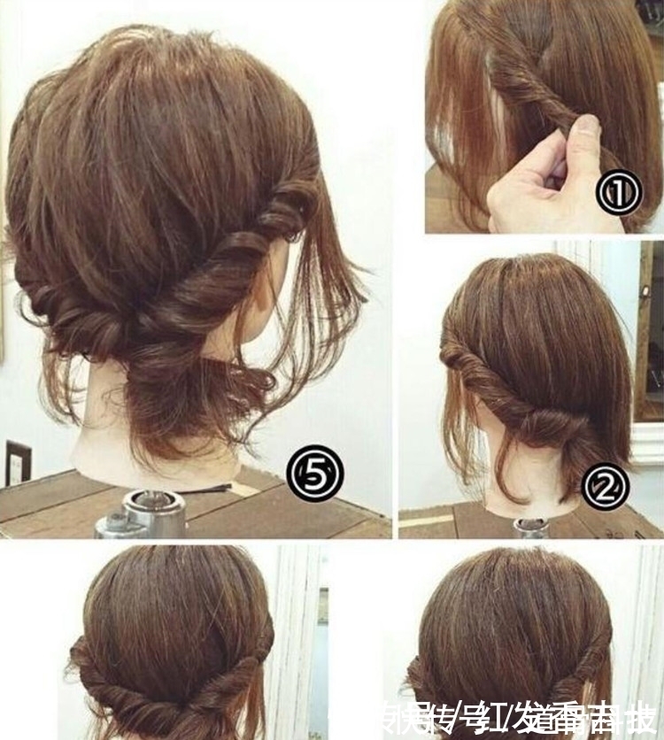 女生|短发编发教程图解步骤,喜爱编发的女生看过来哦